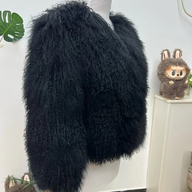 New Style Genuine Mongolian Tanned Sheepskin Coat