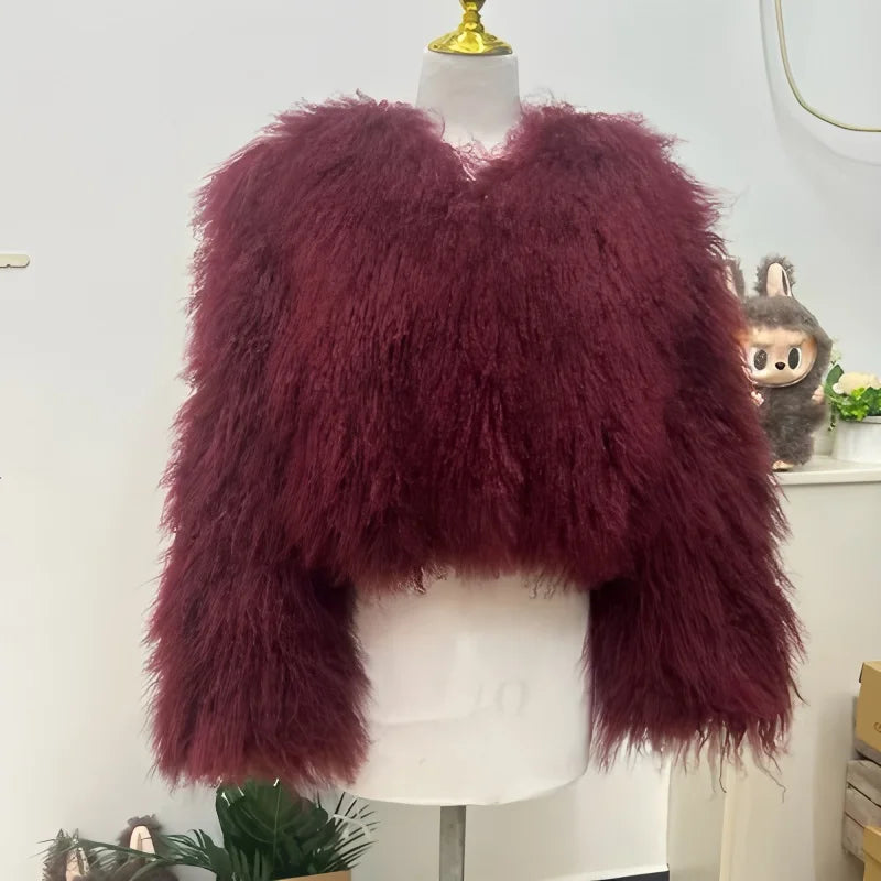 New Style Genuine Mongolian Tanned Sheepskin Coat