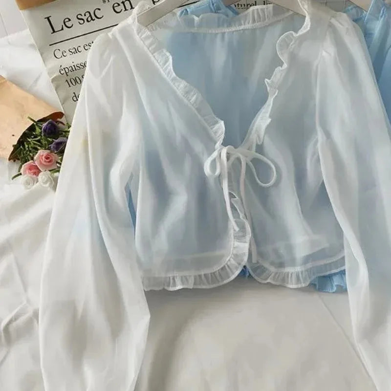 Casual Lace Bow Blouse