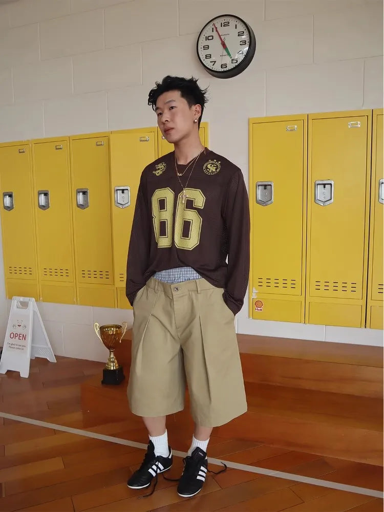 Mauroicardi Plaid Patchwork Khaki Shorts