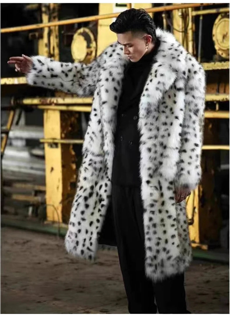 Mauroicardi Winter Chic Long Faux Fur Coat