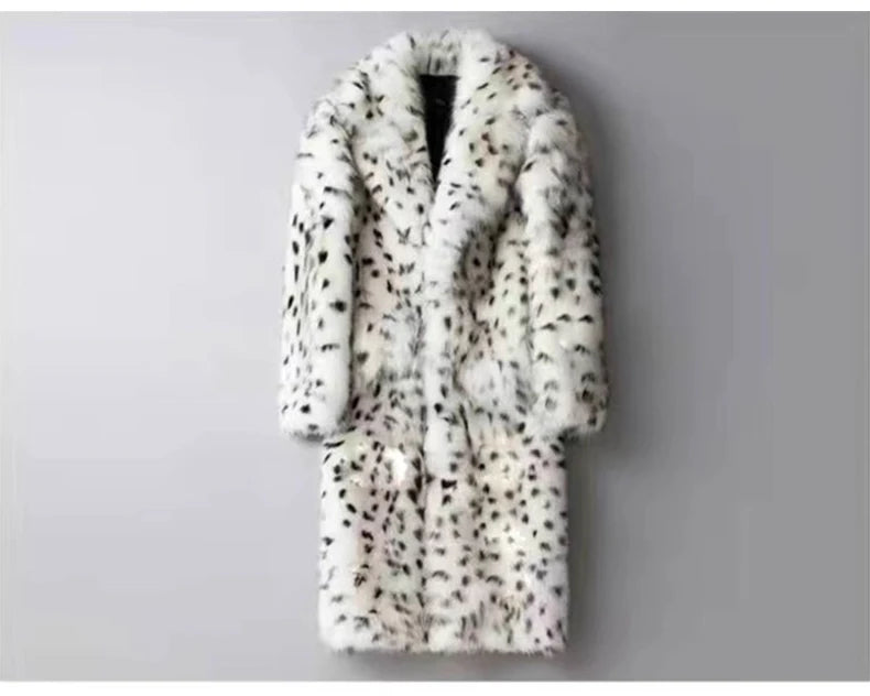 Mauroicardi Winter Chic Long Faux Fur Coat