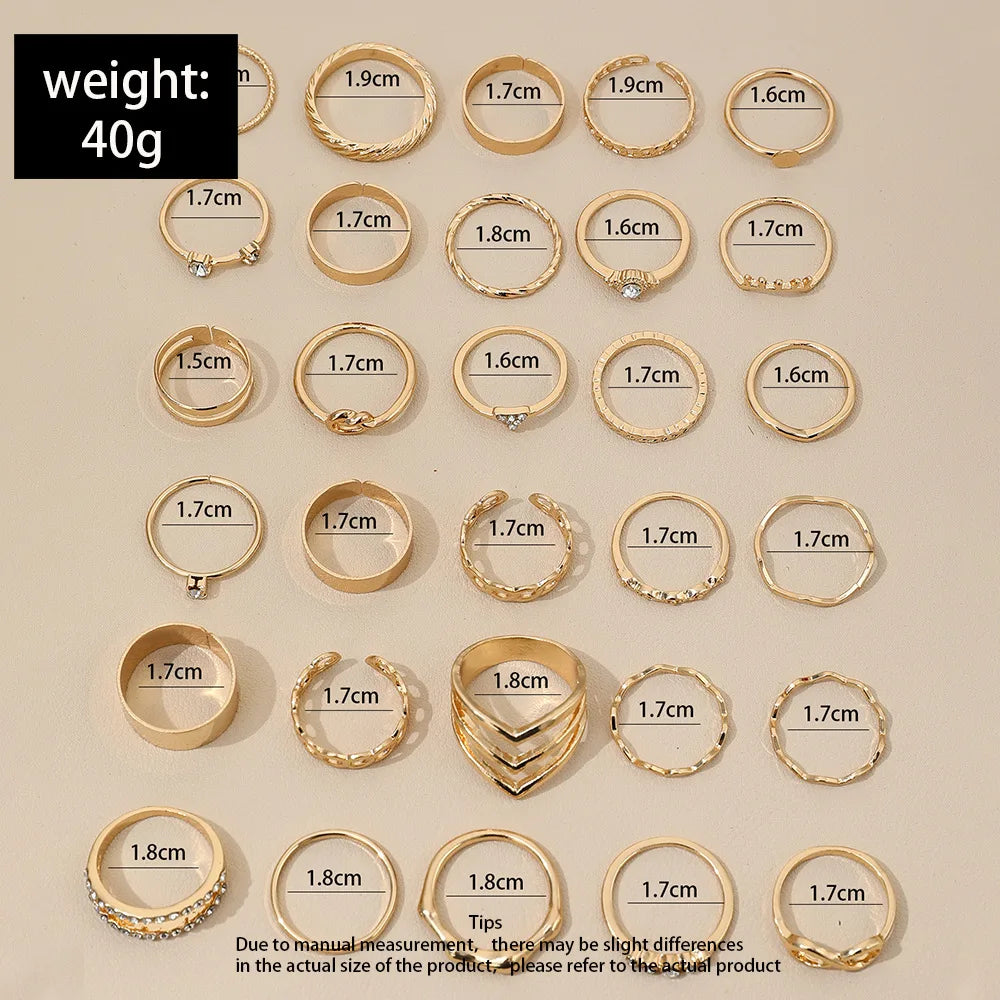 Bohemian Geometric Knuckle Rings Set