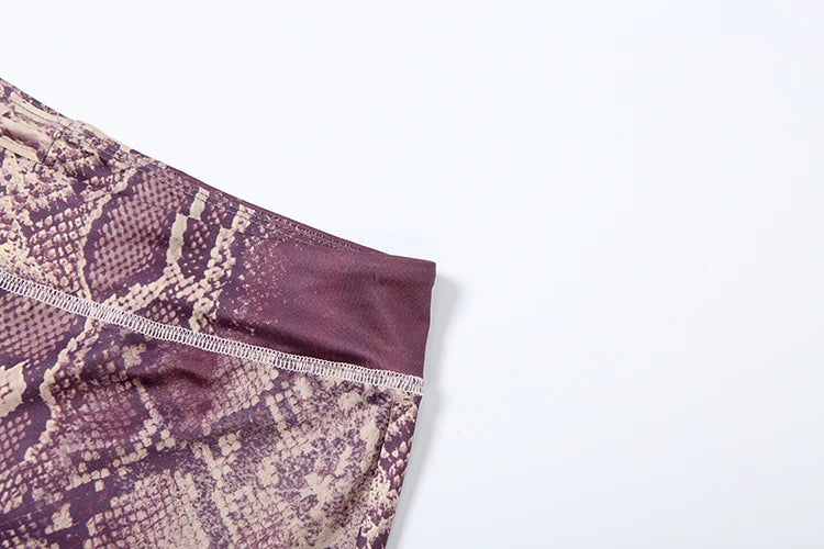 Weird Puss Letter Snake Print Tracksuit