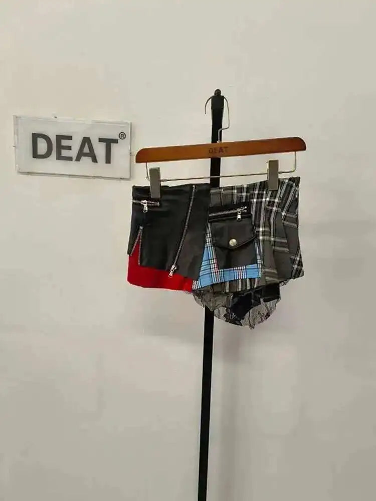 DEAT Patchwork Mini Skirt