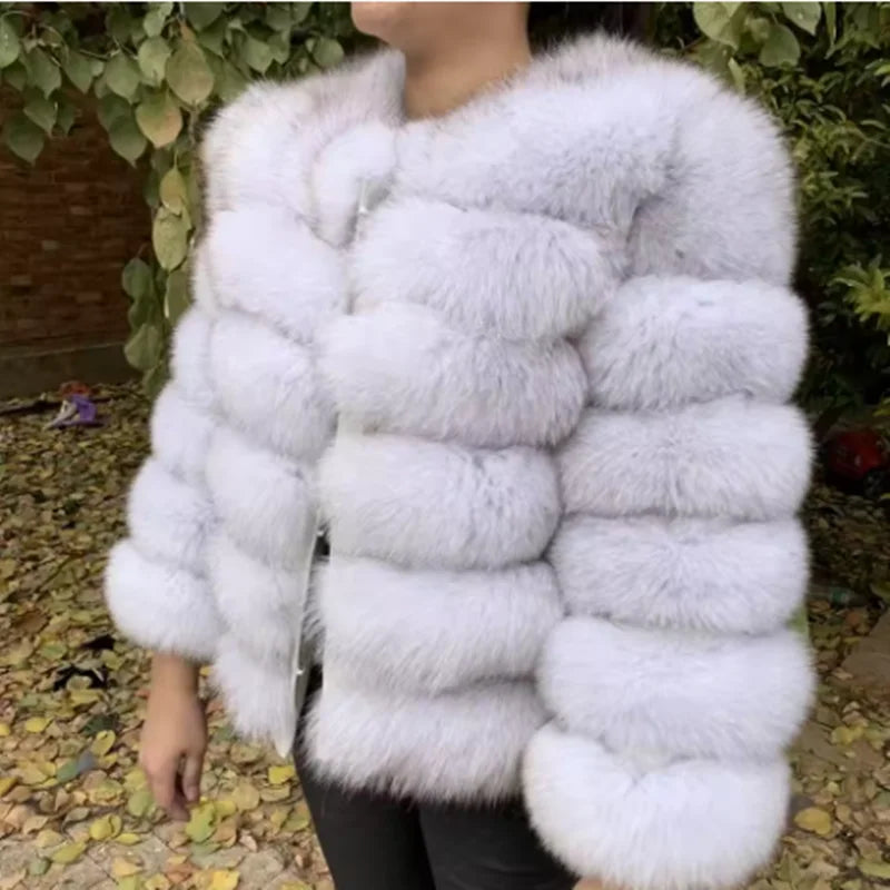 Queentina Real Fox Fur Coat