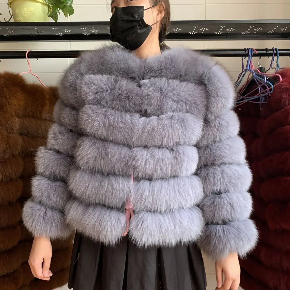 Queentina Real Fox Fur Coat