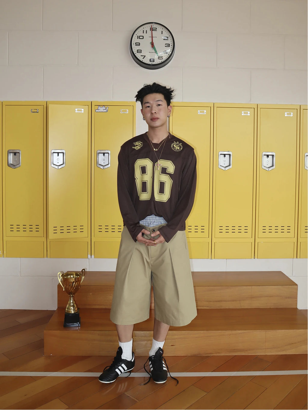 Mauroicardi Plaid Patchwork Khaki Shorts