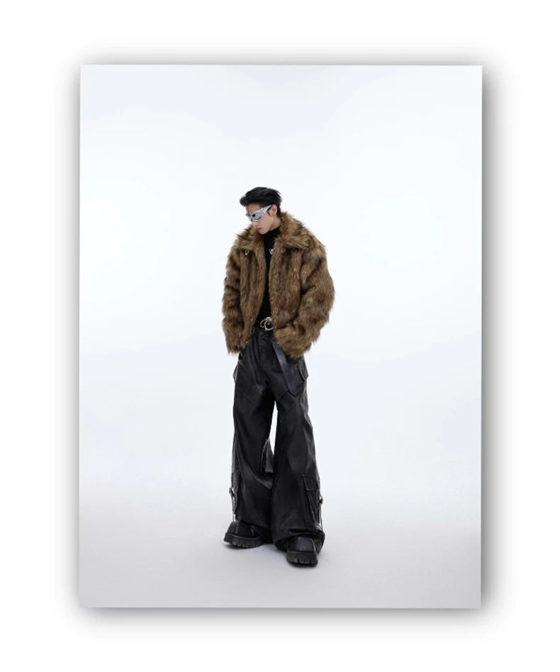 Mauroicardi Winter Short Hairy Soft Faux Fur Coat