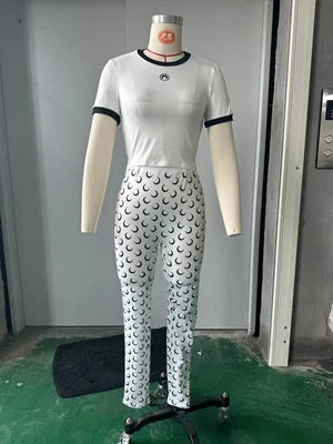 STYLISH LADY Moon Printed 2 Piece Set