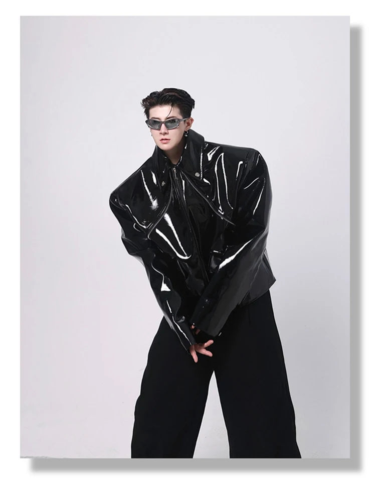 Mauroicardi Spring Short Faux Leather Jacket