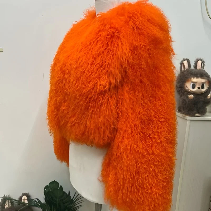 New Style Genuine Mongolian Tanned Sheepskin Coat