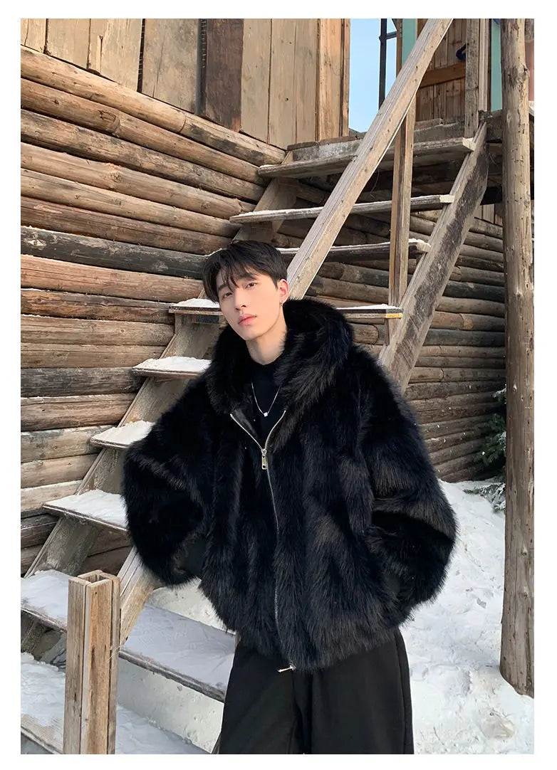 Leopard Print Faux Fur Jacket