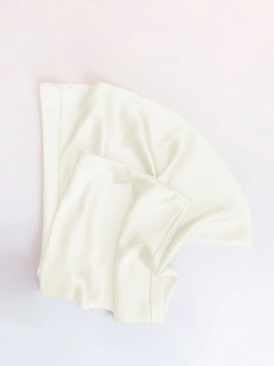 French Style Chic High-Waisted Satin Skirt