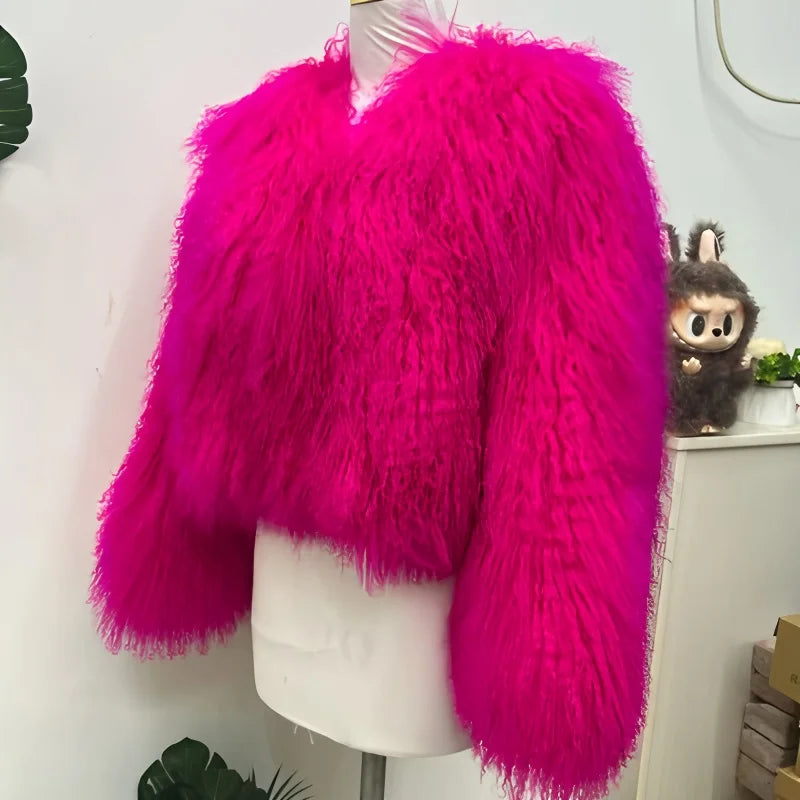 New Style Genuine Mongolian Tanned Sheepskin Coat