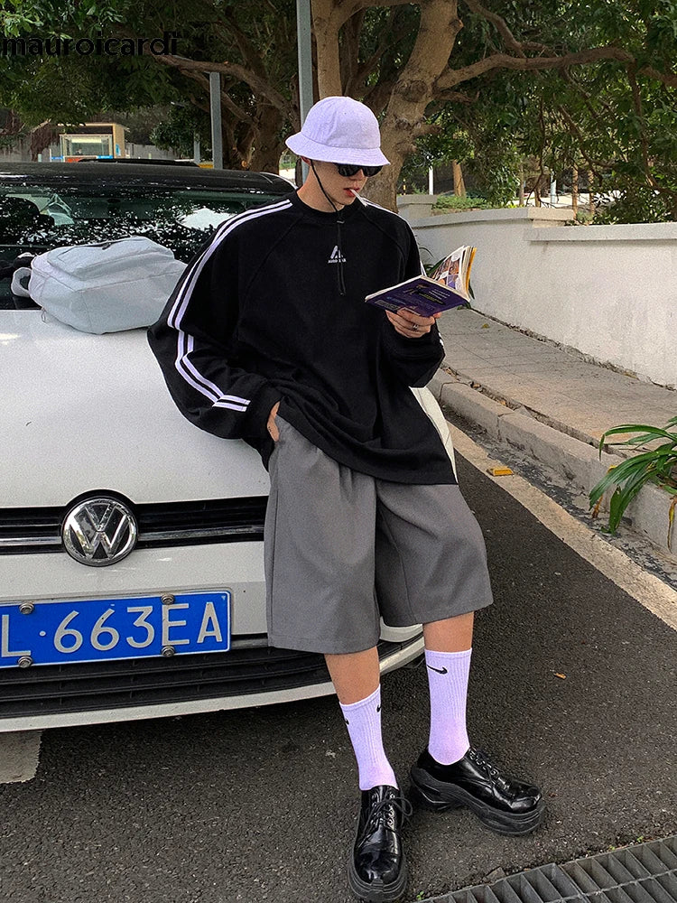 Mauroicardi  Grey Pleated Shorts