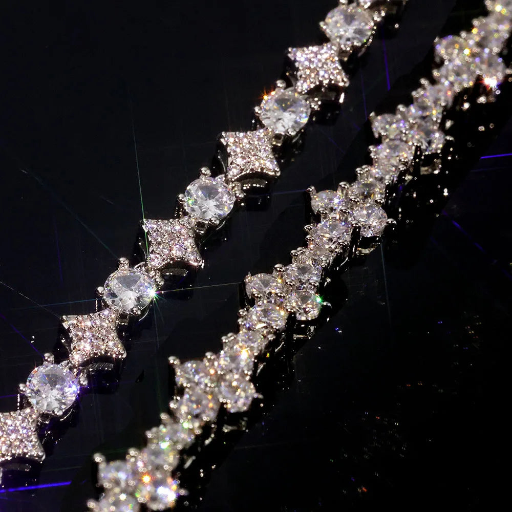 Cubic Zirconia Cross Tennis Bracelet