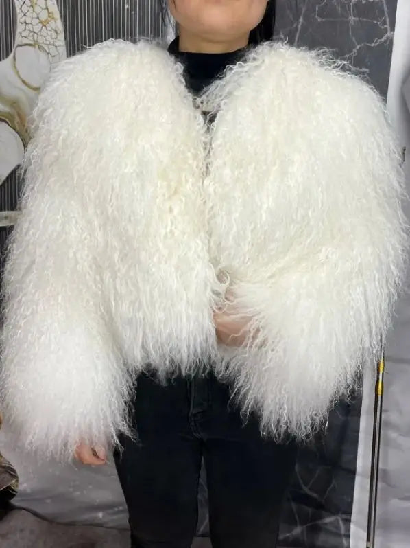 New Style Genuine Mongolian Tanned Sheepskin Coat