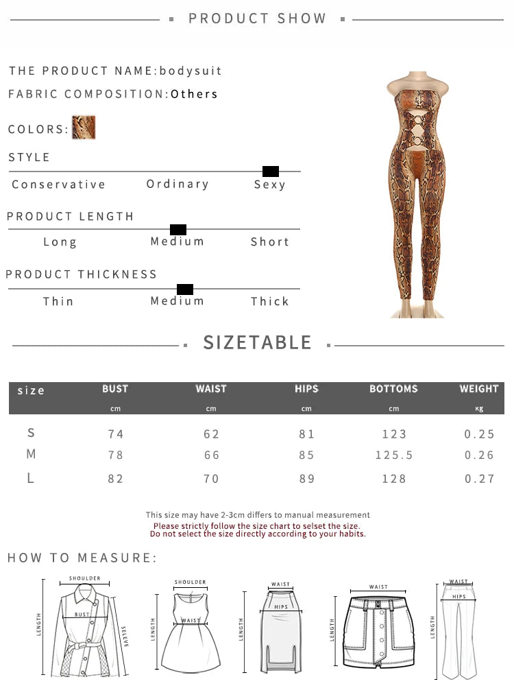 Weird Puss Sexy Snake Print Set