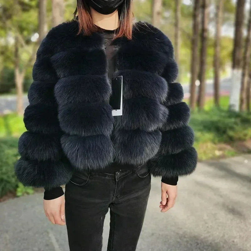 Women's Fashion Faux Fur Coat