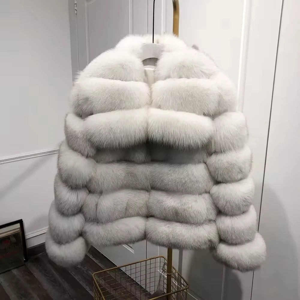 QUEENTINA  Real Fox Fur Coat