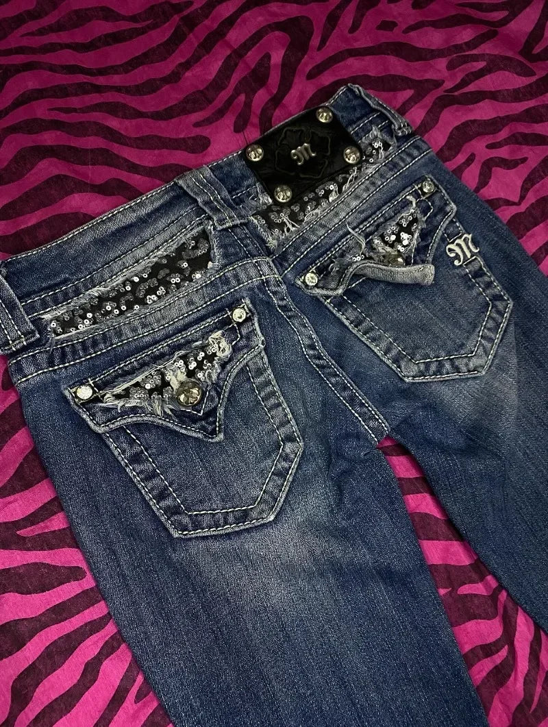 2000's Retro Miss Me Boot Cut Jeans