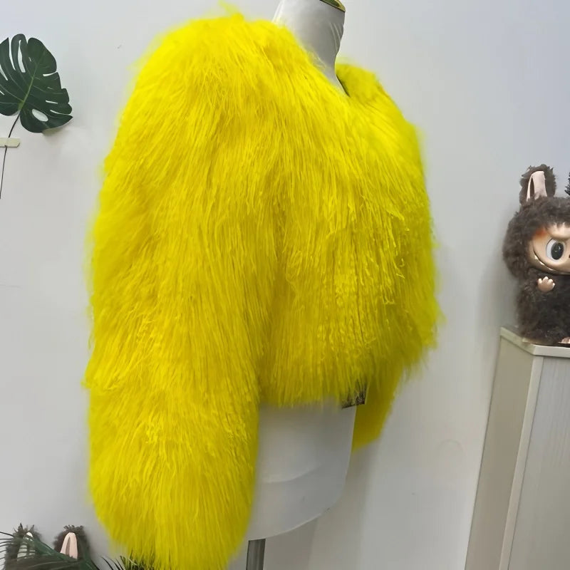 New Style Genuine Mongolian Tanned Sheepskin Coat