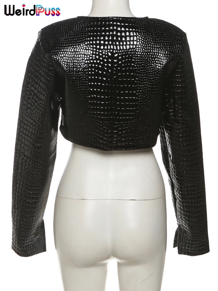 Weird Puss Faux Leather Jacket