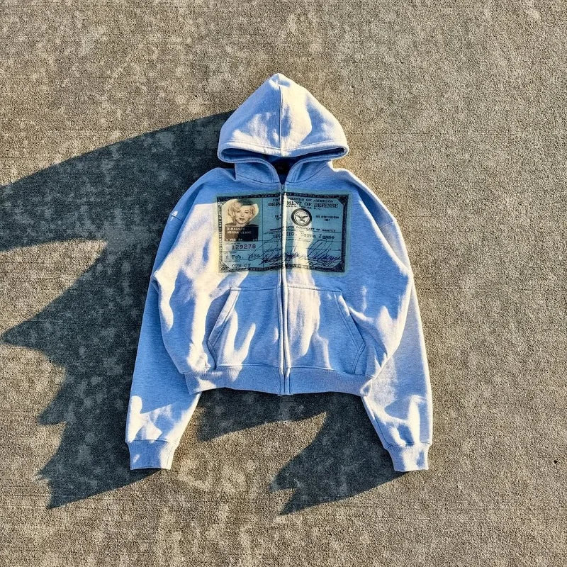 Y2k  Zipper Hoodie