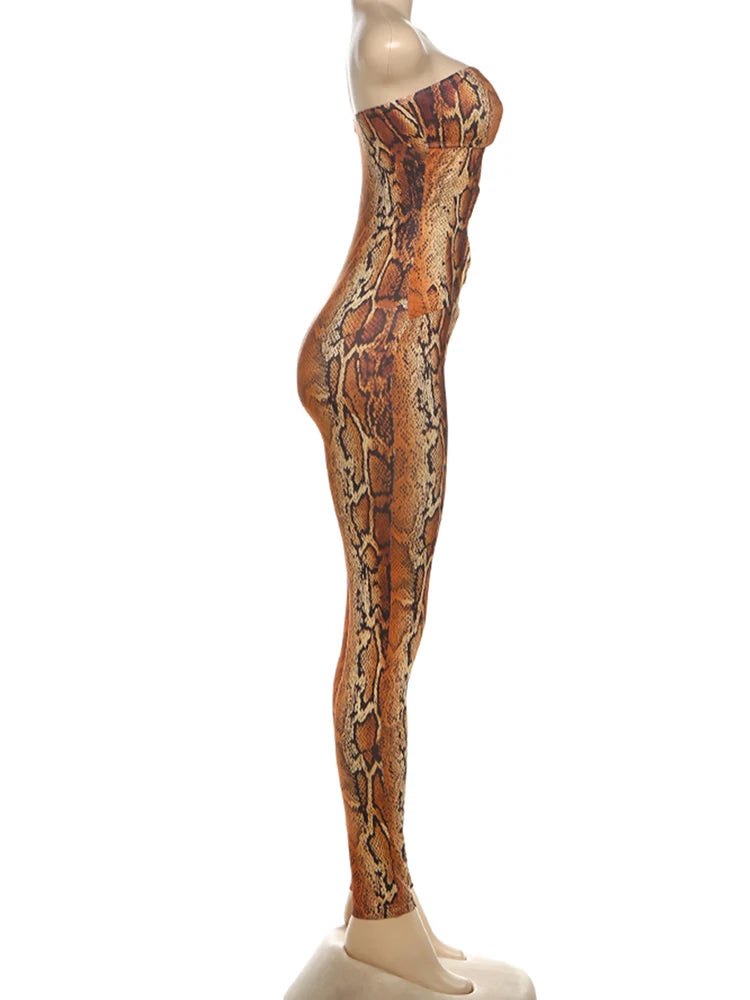 Weird Puss Sexy Snake Print Set