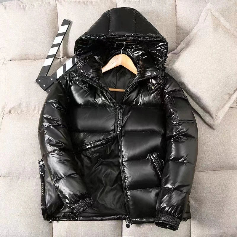 Winter Black Shiny Puffer Jacket