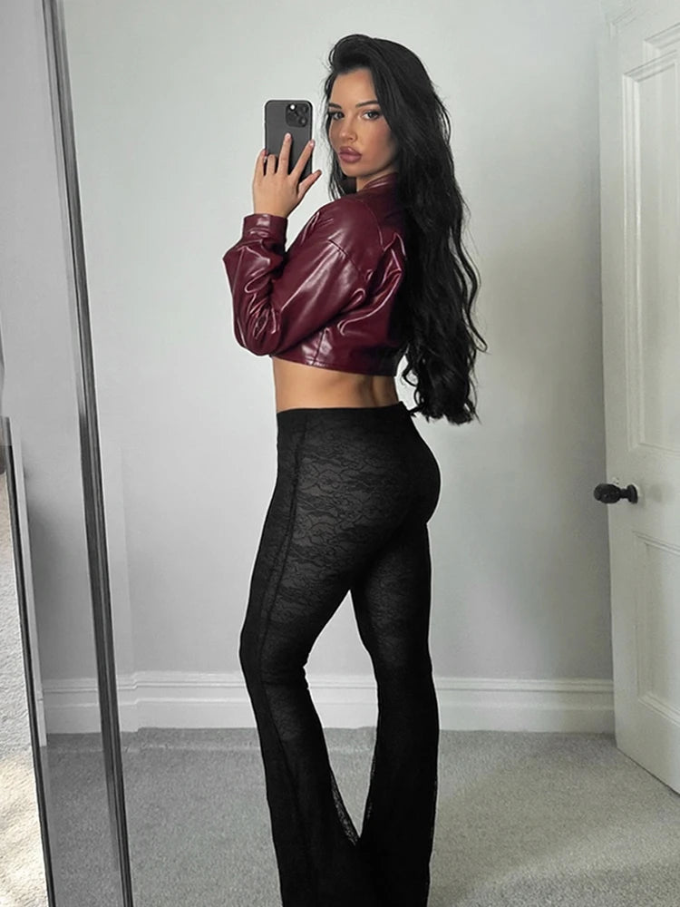 Sisterlinda Faux Leather Crop Jacket