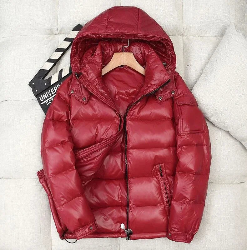 Winter Black Shiny Puffer Jacket