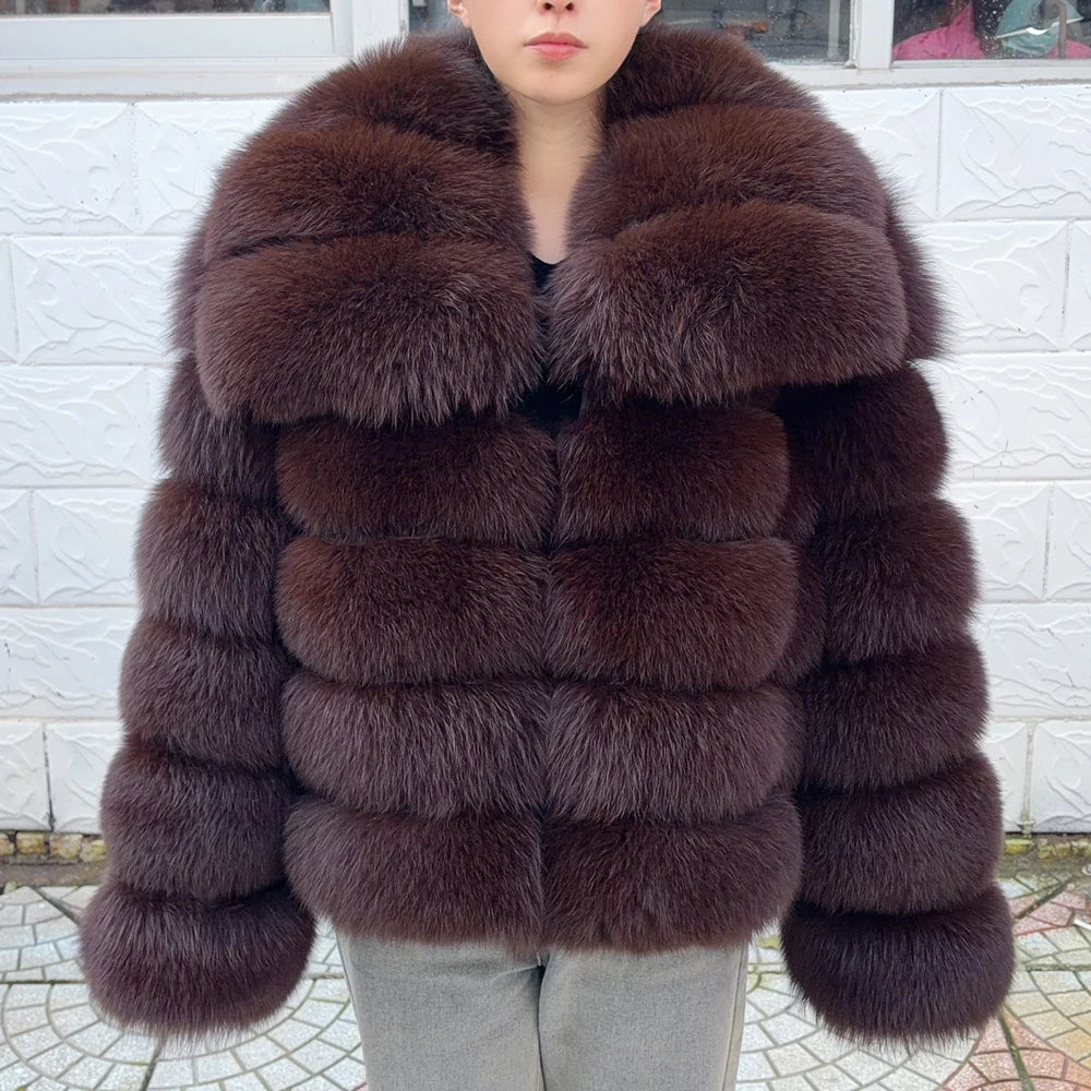 QUEENTINA  Real Fox Fur Coat