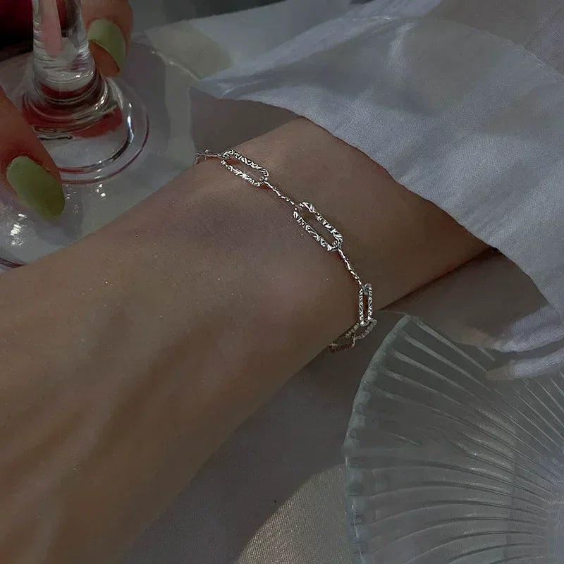 6Pcs 925 Sterling Silver Rhinestone Bracelets