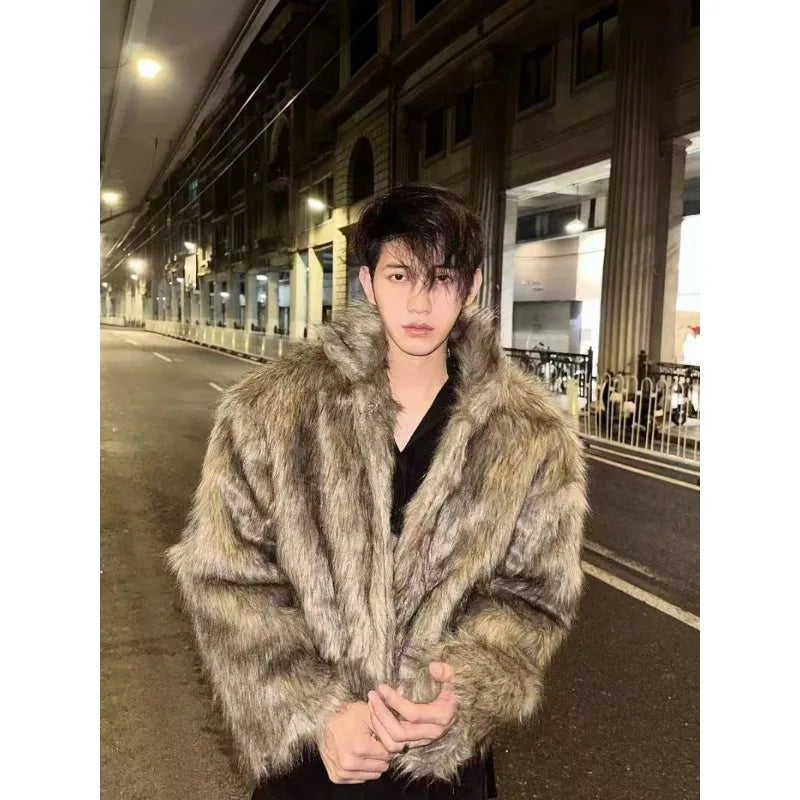 Winter Thickened Faux Fox Fur Coat