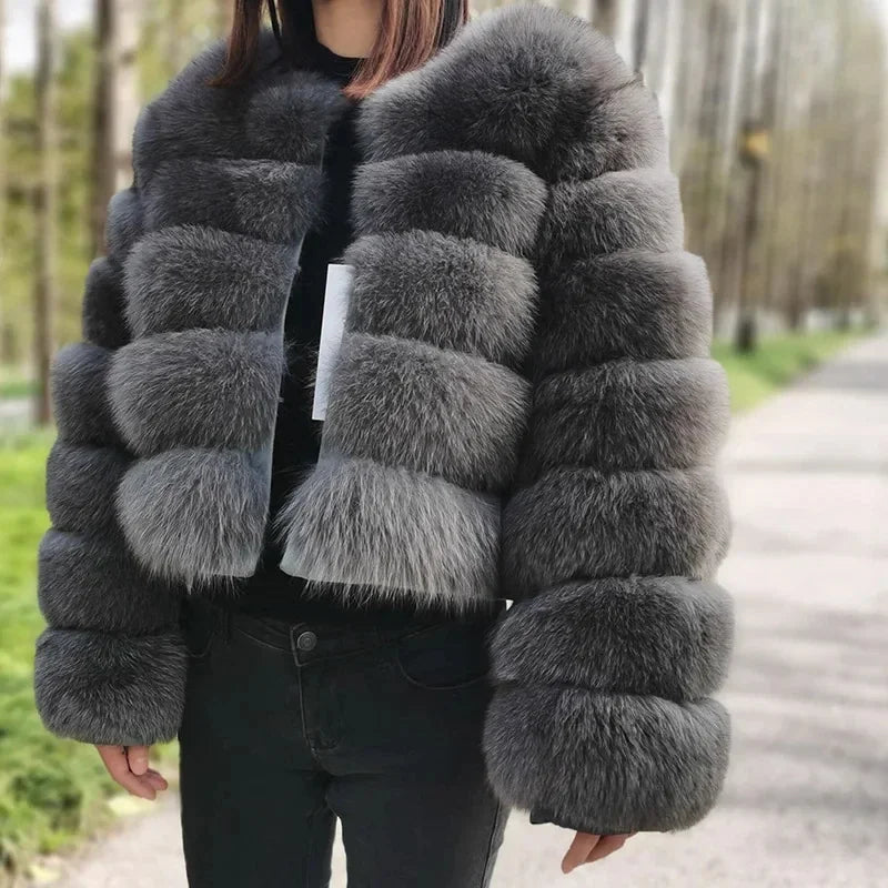 Women's Fashion Faux Fur Coat