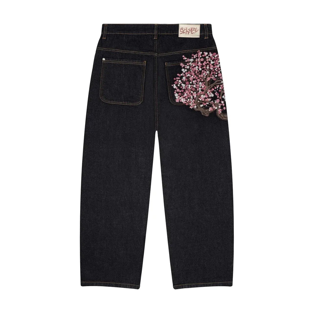 Retro Cherry Blossom Black Knight Jean