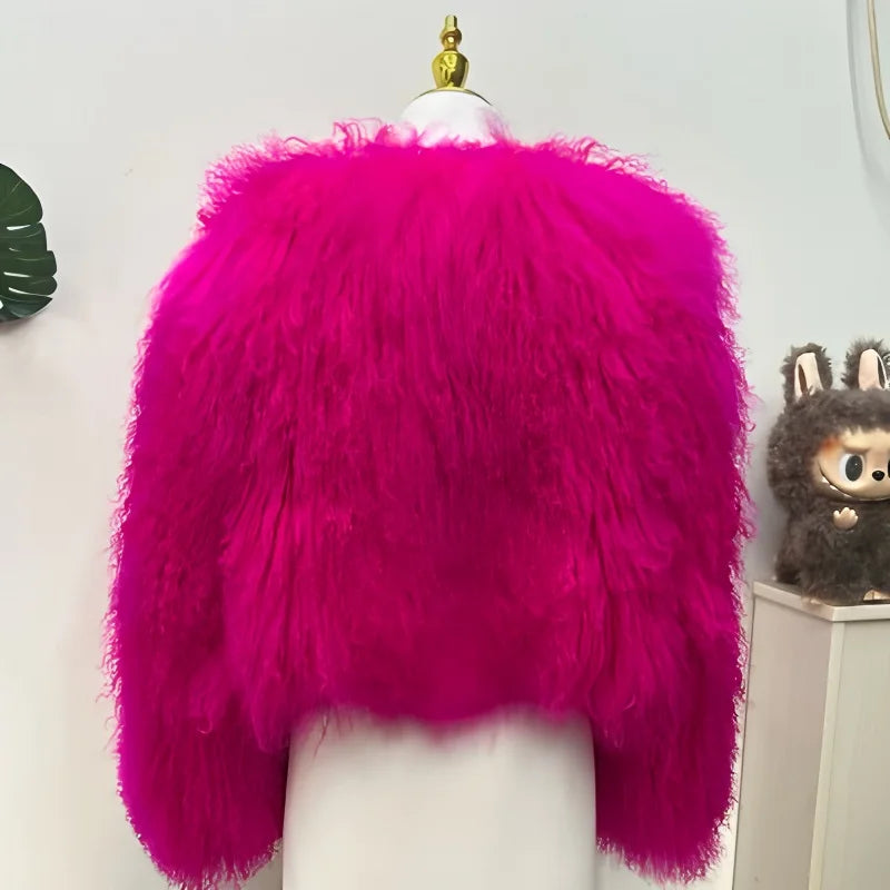 New Style Genuine Mongolian Tanned Sheepskin Coat