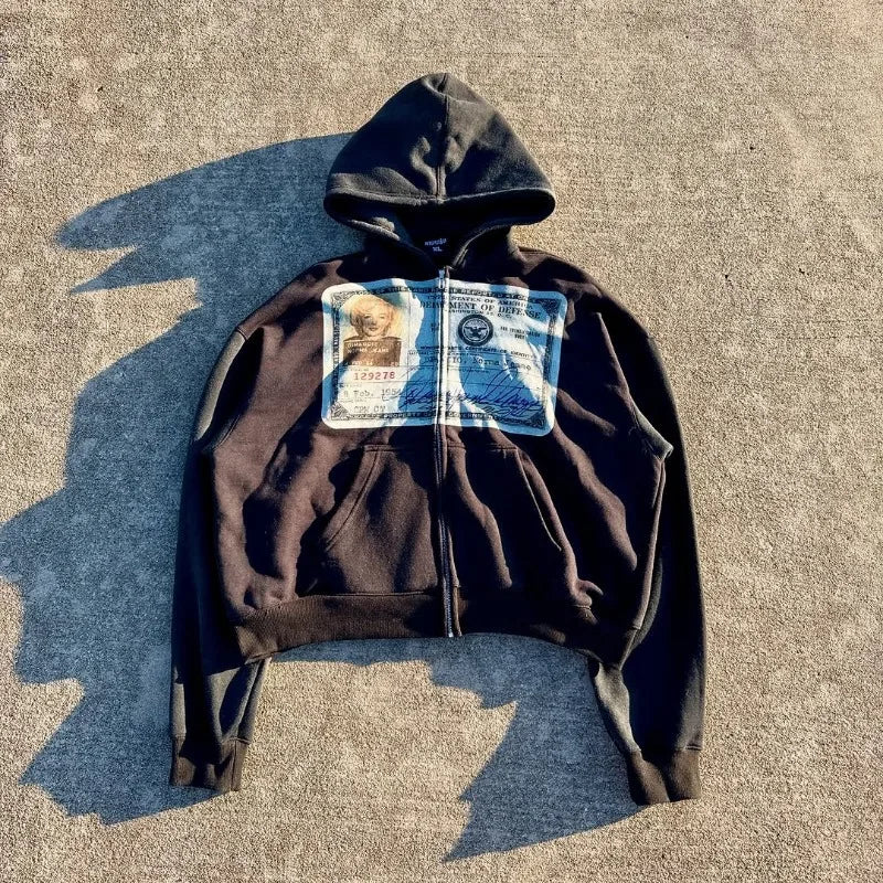 Y2k  Zipper Hoodie
