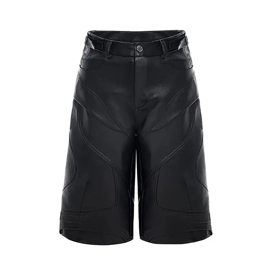 Mauroicardi  Black Pu Leather Shorts