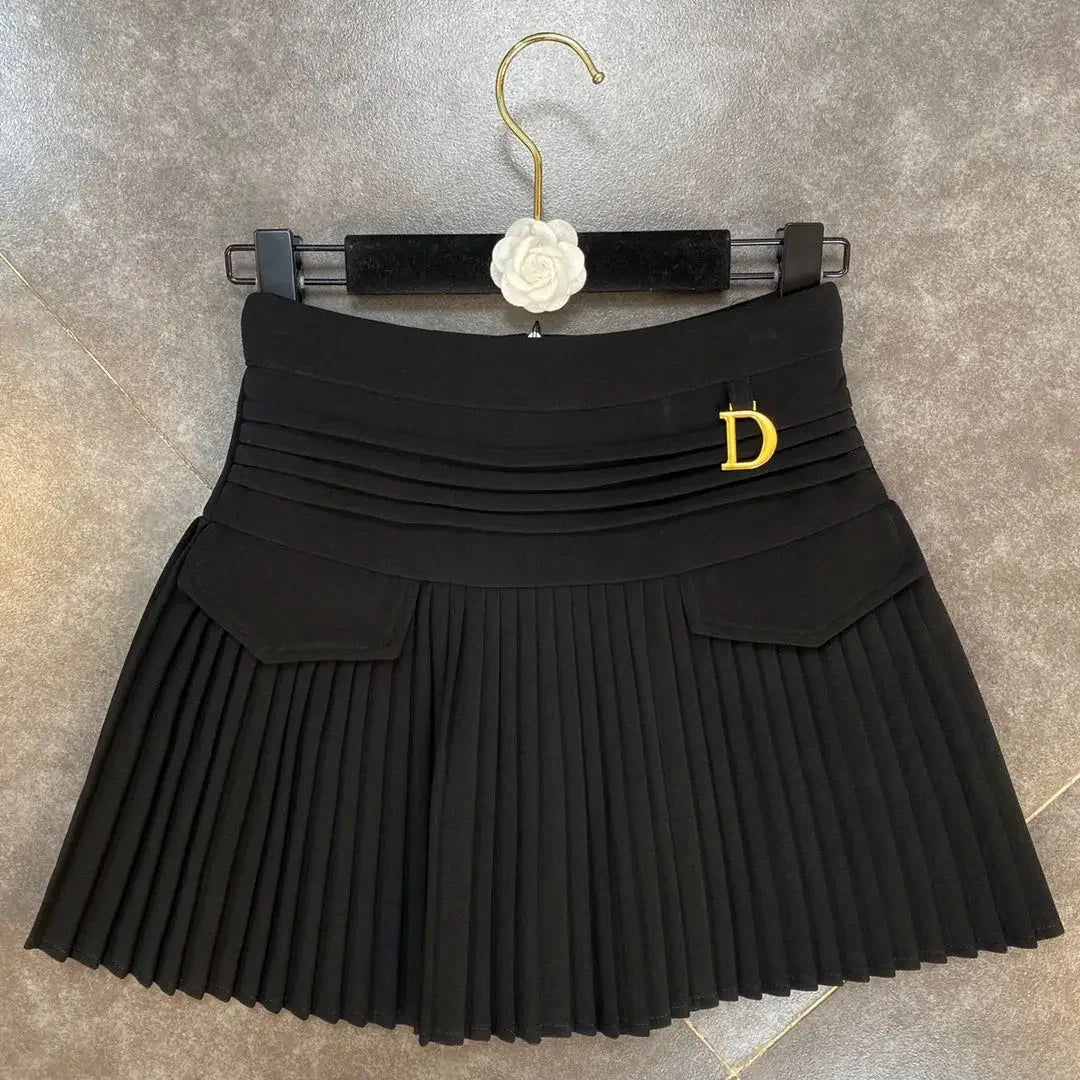 High Waist Short Mini Pleated Skirt