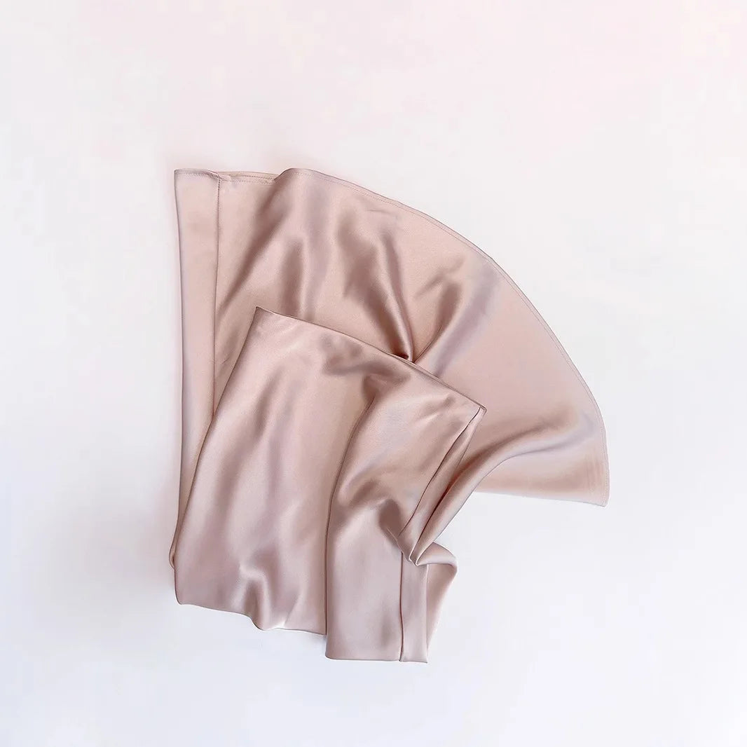 French Style Chic High-Waisted Satin Skirt