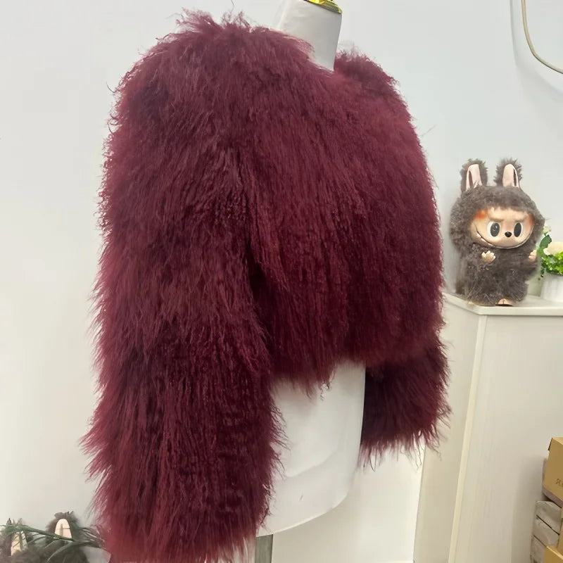 New Style Genuine Mongolian Tanned Sheepskin Coat