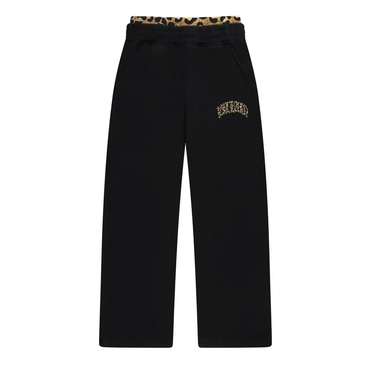 Leopard Print Embroidery Patch Sportswear Set