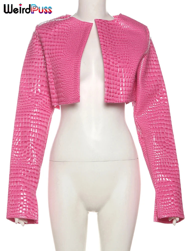 Weird Puss Faux Leather Jacket