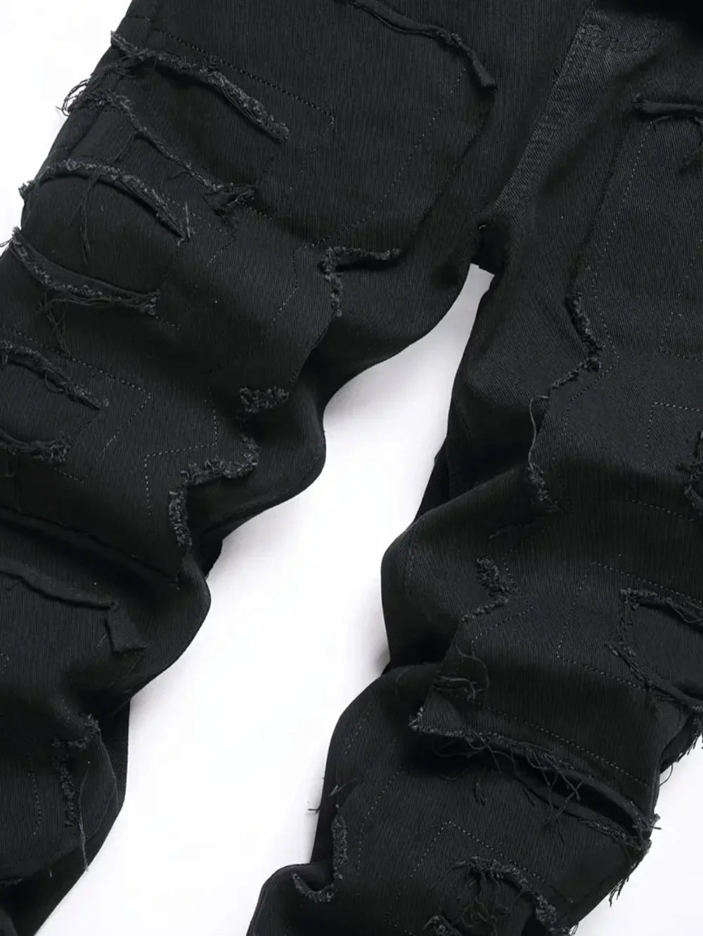 Stacked Spliced Slim Jeans