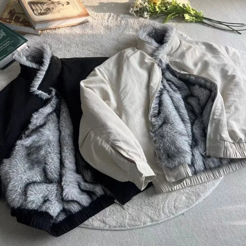 Winter Y2K Harajuku Bomber Jacket