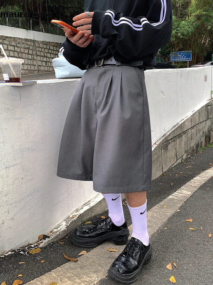 Mauroicardi  Grey Pleated Shorts