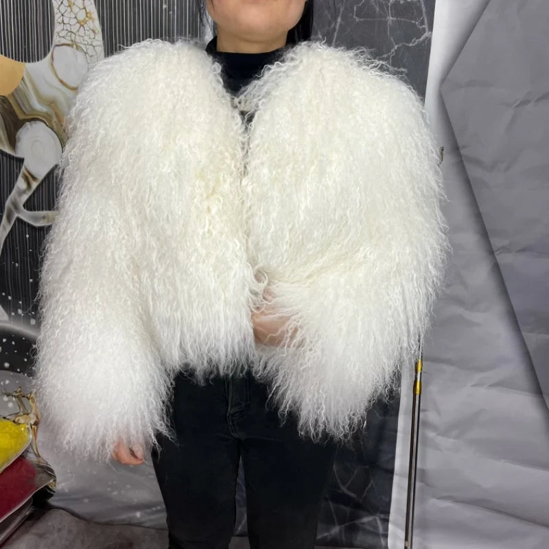 New Style Genuine Mongolian Tanned Sheepskin Coat